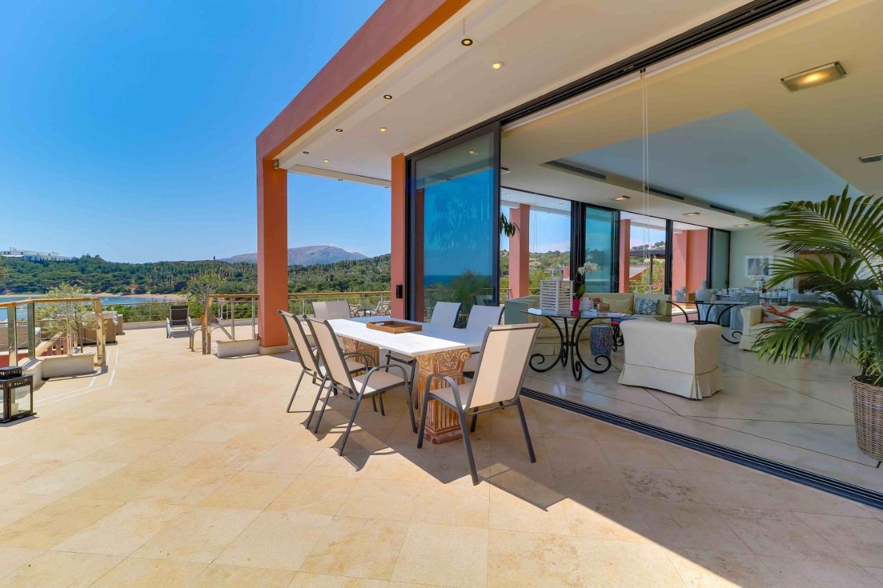 Black Diamond Beachfront Pool Villa Pasithea In Sounio, Athens Sounion Exterior foto