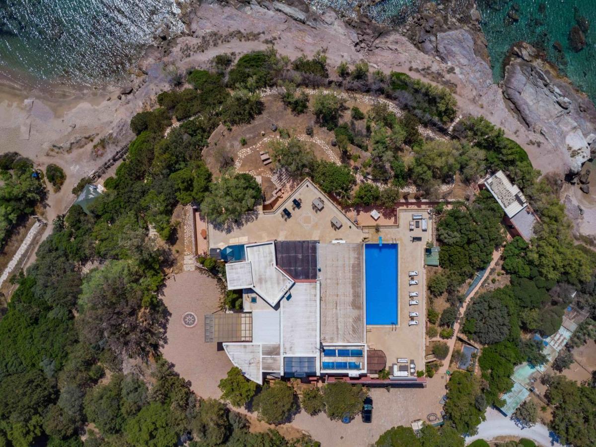 Black Diamond Beachfront Pool Villa Pasithea In Sounio, Athens Sounion Exterior foto