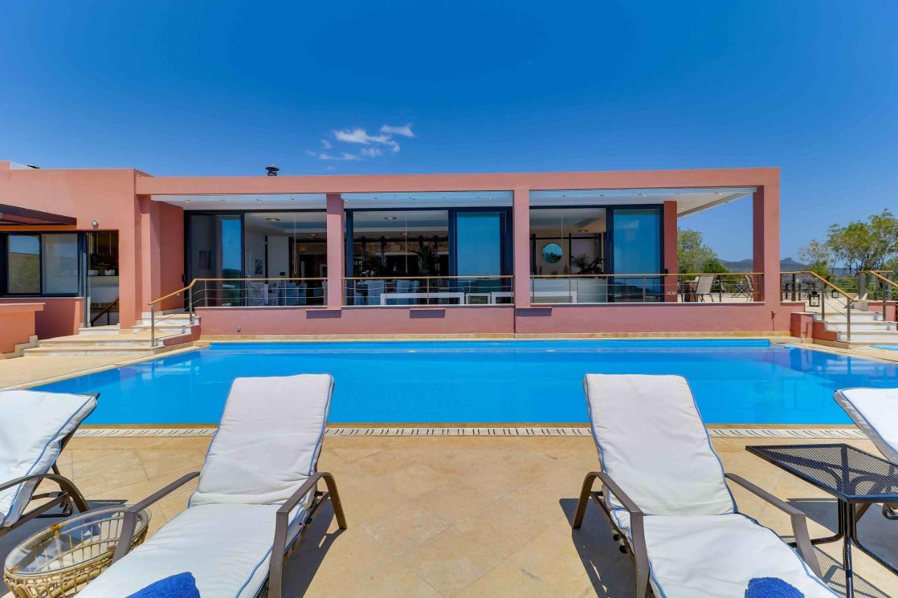 Black Diamond Beachfront Pool Villa Pasithea In Sounio, Athens Sounion Exterior foto